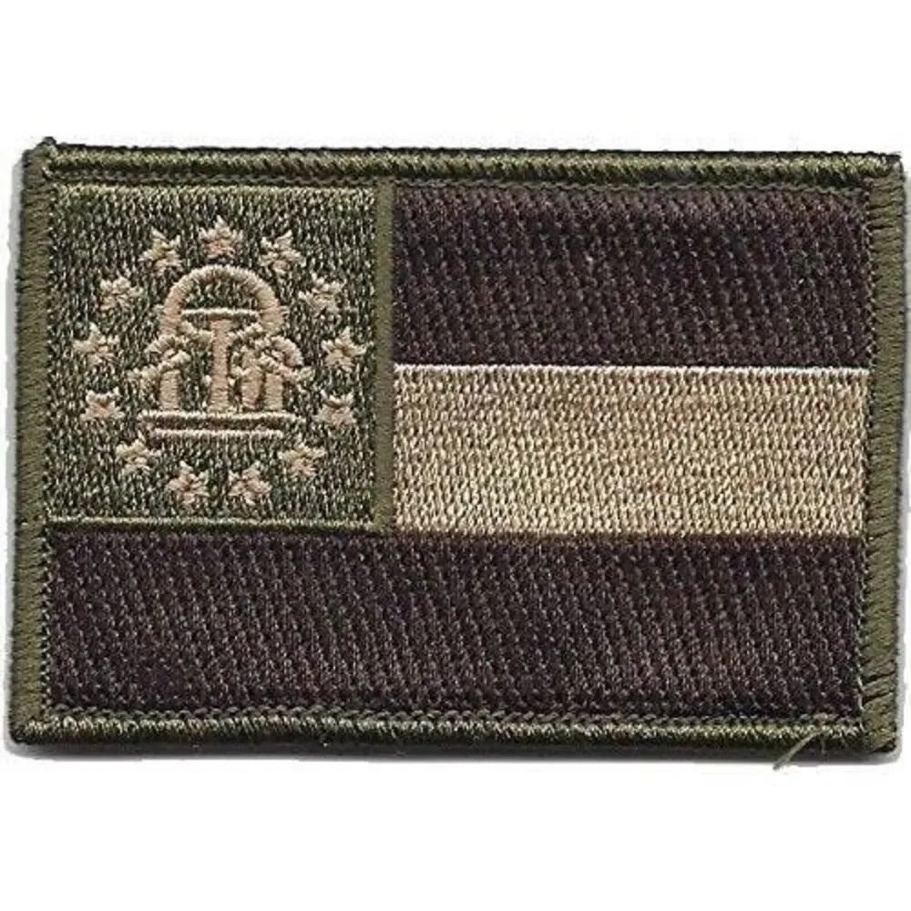 BuckUp Tactical Morale Patch Hook Georgia Atlanta State Patches 3x2